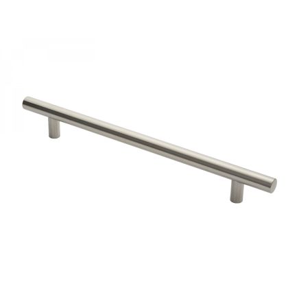 30mm Straight T Pull Handle 450mm Centres - Satin Stainless Steel