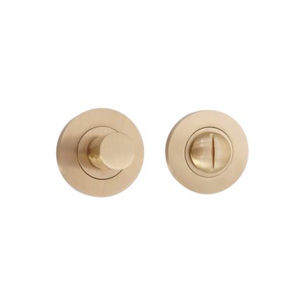 Hammered Knurlmond Thumb Turn & Release Satin Brass