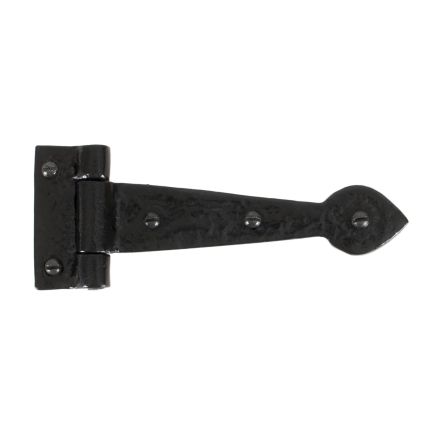 Black Textured 6" Cast T Hinge (pair)