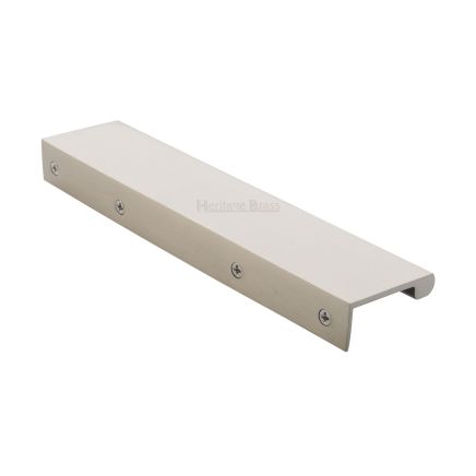 Heritage Brass EPTR Edge Pull Cabinet Handle 200mm Satin Nickel finish