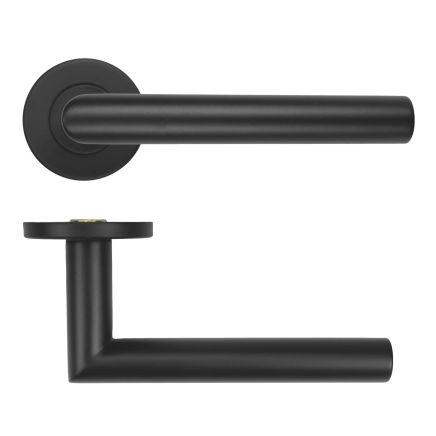 Zoo Hardware 19mm Mitred Lever on Round Rose 53mm x 6mm Push-on Rose - BS EN 1906 Grade 3 - Grade 201 - PCB