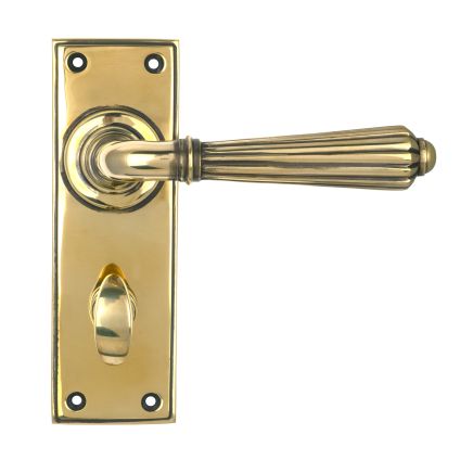 Aged Brass Hinton Lever Bathroom Set