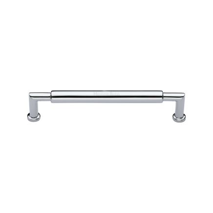 Heritage Brass Cabinet Pull Bauhaus Round Design 101mm CTC Polished Chrome Finish