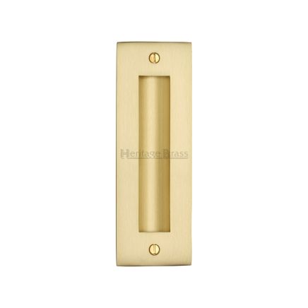 Flush Pull Handle 6" Satin Brass finish