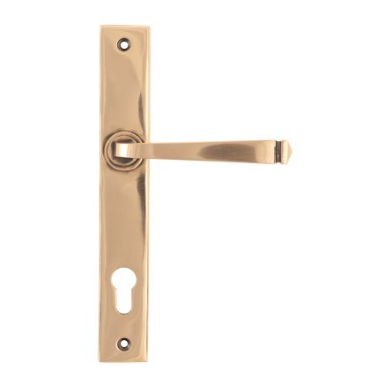 Polished Bronze Avon Slimline Lever Espag. Lock Set