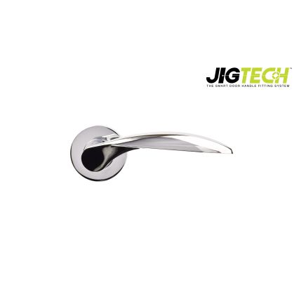 Jigtech Cresta Lever On Rose Polished Chrome