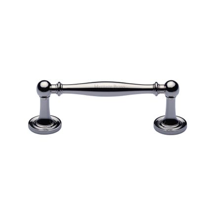 Heritage Brass Cabinet Pull Colonial Design 96mm CTC Polished Chrome Finish