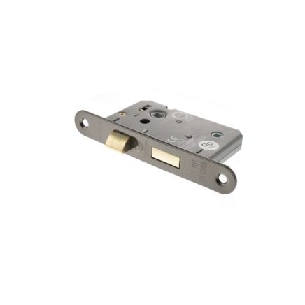 Atlantic Radius Corner Bathroom Lock [CE] 3" - Black Nickel