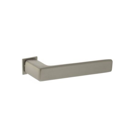 Tupai Rapido 5S Line Portel Lever Door Handle on Concealed Square Rose - Pearl Nickel (Pair)