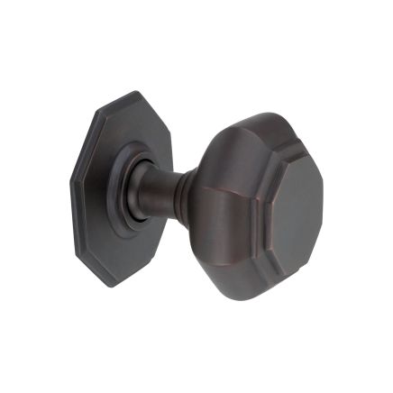 Octagonal Centre Door Knob Aged Bronze
