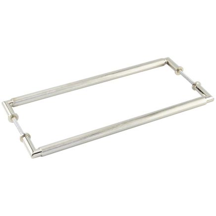 Burlington Piccadilly Pull Handles 425 X 20mm Back to Back Polished Nickel - By Frelan Hardware - BUR140PNB2B