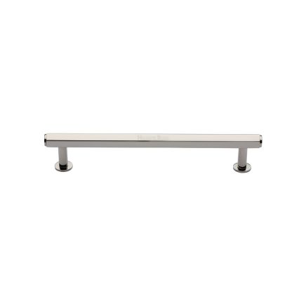 Heritage Brass Cabinet Pull Hexagon Design with 16mm Rose 128mm CTC Polished Nickel finish