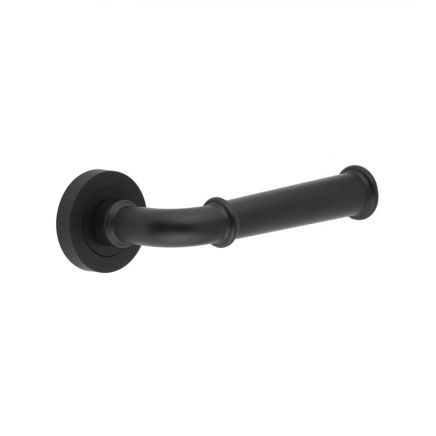 Classic Matt Black Lever on rose - By Frelan Hardware - JV847MB
