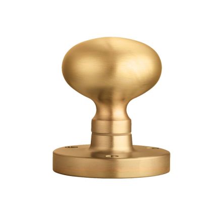Mushroom Mortice Knob - Satin Brass