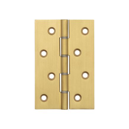Double Phosphor Bronze Washered Hinges 102x67mm Satin Brass - By Frelan Hardware - J9018SB
