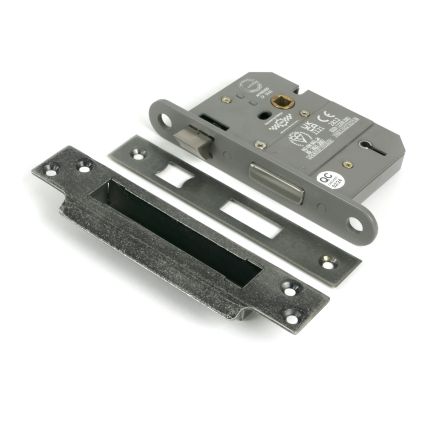 Pewter 3" 5 Lever BS Sash Lock