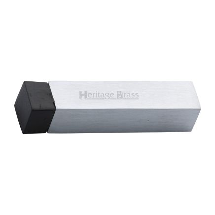 Heritage Brass Door Stop Square Wall Mounted Design Satin Chrome Finish