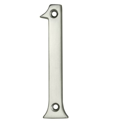 Numerals (0-9) Number 1 - Satin Chrome