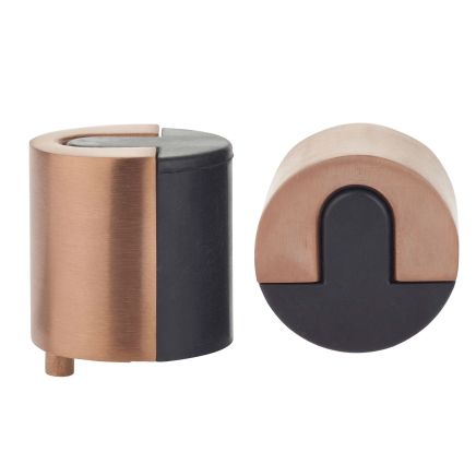 Zoo Hardware Door Stop Floor Mounted - Large Round - 40mm dia - Tuscan Rose Gold