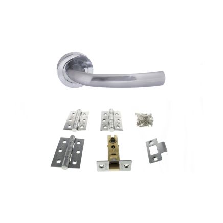 Atlantic Nevada Dorpac (2.5" Latch, 3"x2" Hingesx3) - Satin Chrome
