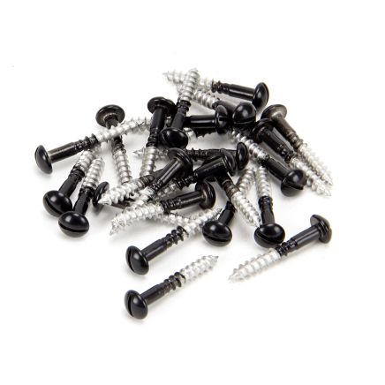 Black SS 3.5 x 25 Roundhead Screws (25)