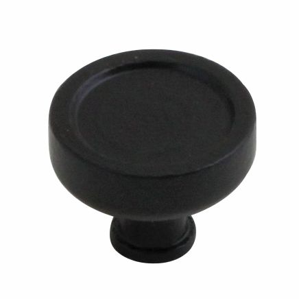 Taunton Cupboard Knob (40mm Diameter) - Flat Black