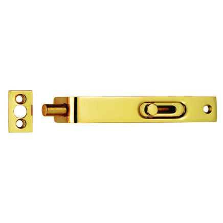 Sunk Slide Flush Bolt - Polished Brass