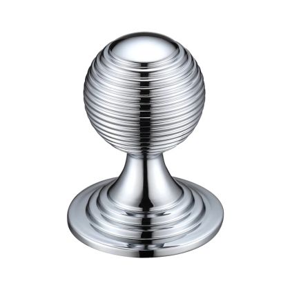 Zoo Hardware Queen Anne Ringed Knob 38mm rose dia. - Chrome