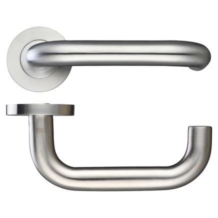 Zoo Hardware 19mm Return to Door Lever - Screw On Rose - Stainless Steel