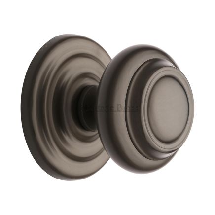 Heritage Brass Centre Door Knob Round Design 3 1/2" Matt Bronze Finish