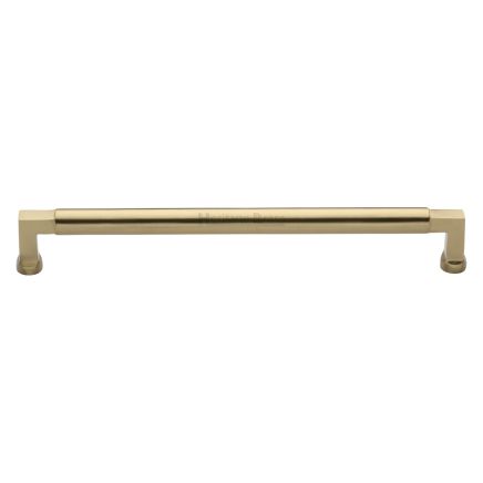 Heritage Brass Cabinet Pull Bauhaus Design 254mm CTC Satin Brass Finish