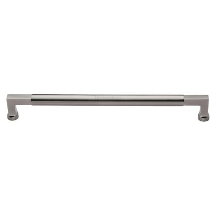 Heritage Brass Door Pull Handle Bauhaus Design 483mm Satin Nickel Finish