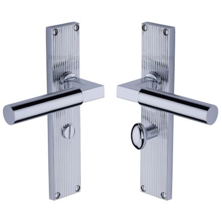 Heritage Brass Bauhaus Reeded Bathroom set Polished Chrome finishUK Design Registration Number 6234526