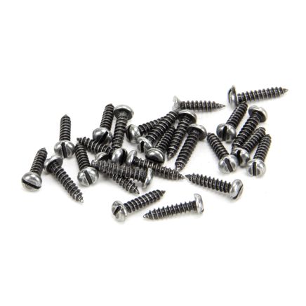Pewter 4 x 1/2" Round Head Screws (25)
