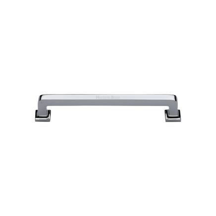 Heritage Brass Cabinet Pull Square Vintage Design 101mm CTC Polished Chrome Finish