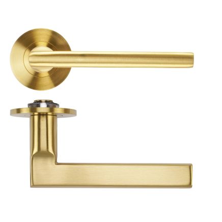 Zoo Hardware Varese Lever on 4mm Round Slim Sprung Rose - PVD Satin Brass