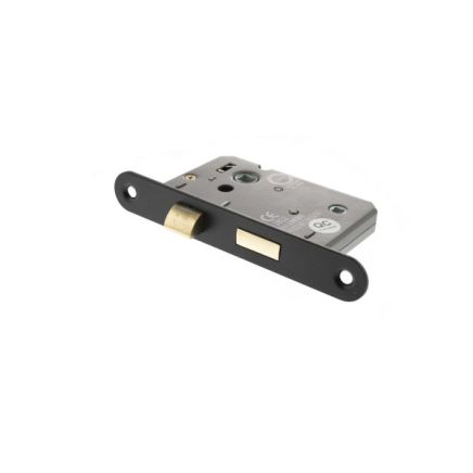 Atlantic Radius Corner Bathroom Lock [CE] 3" - Matt Black
