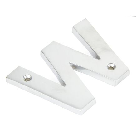 Satin Chrome Letter W