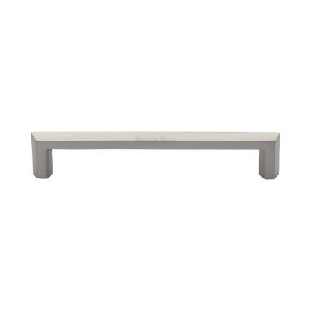 Heritage Brass Cabinet Pull Hex Profile Design 152mm CTC Satin Nickel Finish