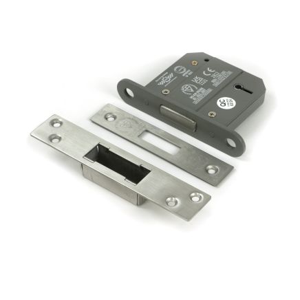 Satin Chrome 3" 5 Lever BS Dead Lock KA