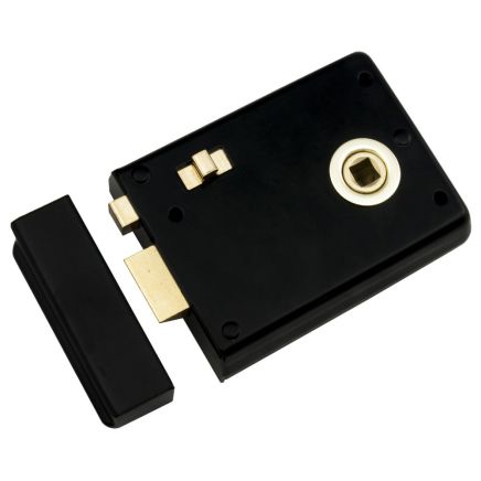 Traditional Rim Latch - Black Japanned