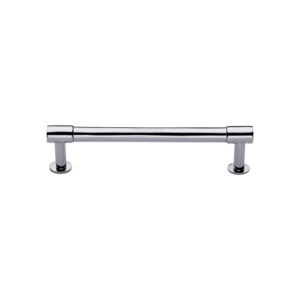 Heritage Brass Cabinet Pull Phoenix Design with 16mm Rose 128mm CTC Polished Chrome finish