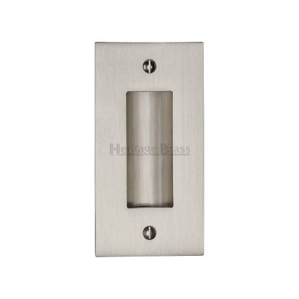 Flush Pull Handle 4" Satin Nickel finish