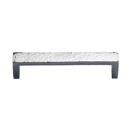 Heritage Brass Cabinet Pull Hammered Wide Metro Design 160mm CTC Polished Chrome Finish