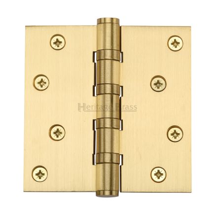 Heritage Brass Hinge Brass with Ball Bearing 4" x 4" Satin Brass finish