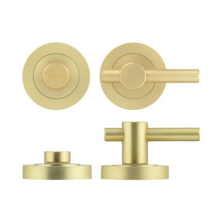 Jedo Satin Brass Easy Thumb Turn & Lock - By Frelan Hardware - JV856SB