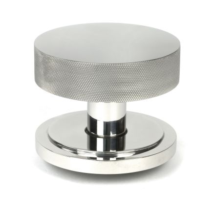 Polished Marine SS (316) Brompton Centre Door Knob (Art Deco)