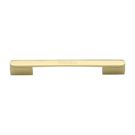 Heritage Brass Cabinet Pull Bridge Design 192&amp;224mm CTC Polished Brass Finish