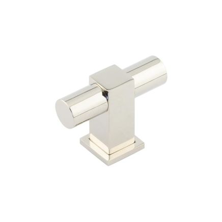 Westminster T Bar Cupboard Knobs Polished Nickel - By Frelan Hardware - BUR301PN