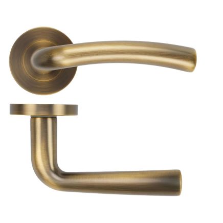 Zoo Hardware Seville lever on rose - Antique Brass